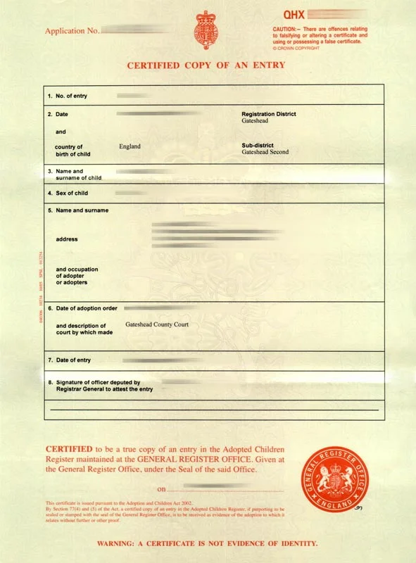 Adoption Certificate 123 Abroad Services Adoption Certificate 123 Abroad Services